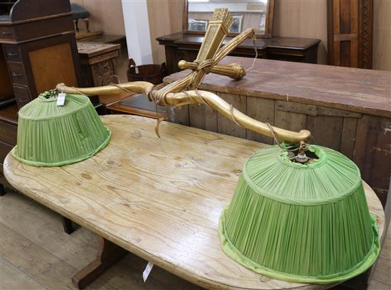 A billiard table lamp W160cm